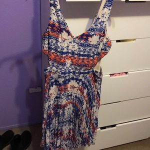 Orange and royal blue dress